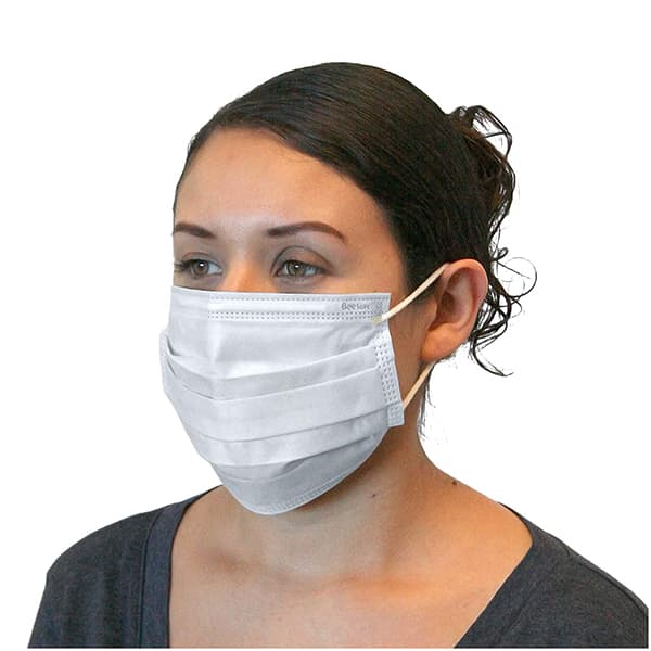BeeSure Deluxe Earloop Face Mask, ASTM Level 2, White, 50/Box, BE2100W thumbnail 7