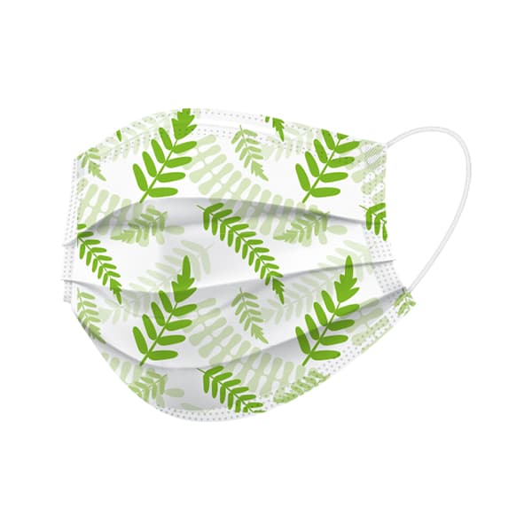 BeeSure Floral Design ASTM Level 3 Earloop Face Mask, Fern Green, 50/Box, BE2340 thumbnail 7