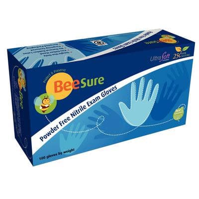 BeeSure Nitrile Exam Gloves, Powder-Free, Non-Sterile, Large, Blue, 100/Box, BE1118 thumbnail 12