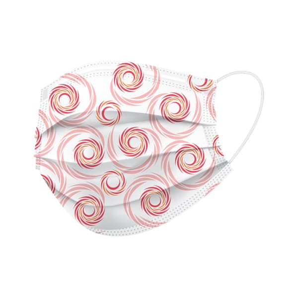 BeeSure Naturals Procedure Face Mask, ASTM Level 3, Canyon Red, Ear Loop, 50/Box, BE2410 thumbnail 11