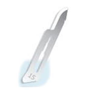 Exelint International #15 Sterile Carbon Steel Surgical Scalpel Blade, Box of 100 - EXELINT International #15 Sterile Carbon Steel Surgical Scalpel Blade, Box - Image 1