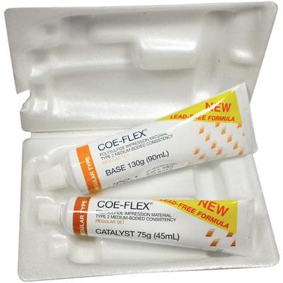 Coe-Flex Polysulfide Impression Material, Refill Package, Regular Body, Regular Set, 90 ml Base & 45 ml Catalyst, 131102 thumbnail 13