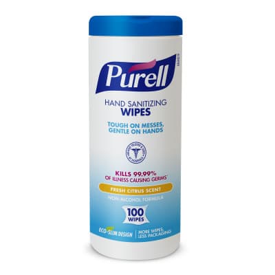 Purell Sanitizing Wipes, 100 Count Eco-Slim Canister, 100/Can thumbnail 2