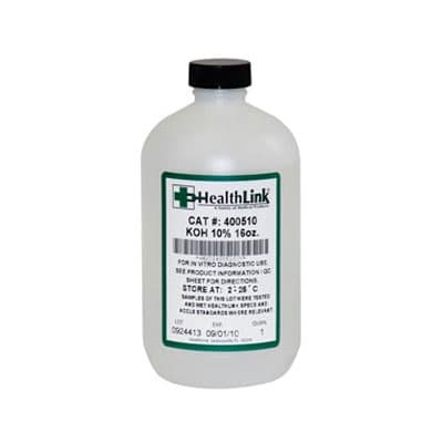 Healthlink Potassium Hydroxide (KOH) 10%, 16 oz Bottle - Healthlink Potassium Hydroxide(KOH) 10%, 16 oz - Image 1