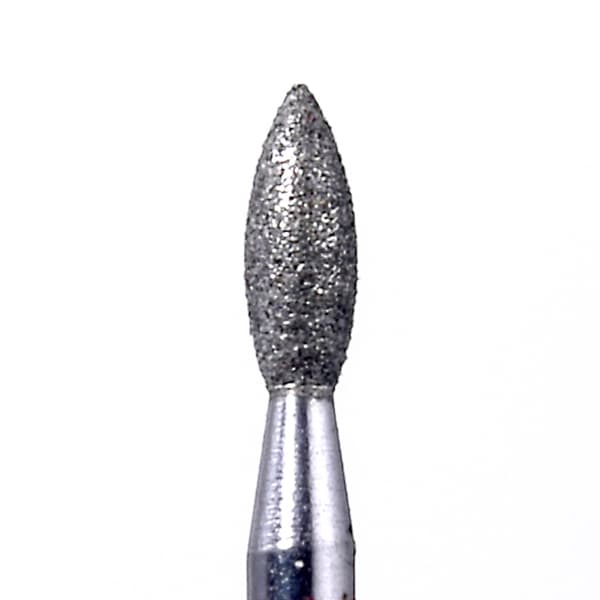 House Brand FG 368.018F Football Shaped Fine Grit Diamond Bur, 10/Pk - House Brand FG 368.018F Football Shaped, Fine Grit Diamond Burs, 10/Pk - Image 1