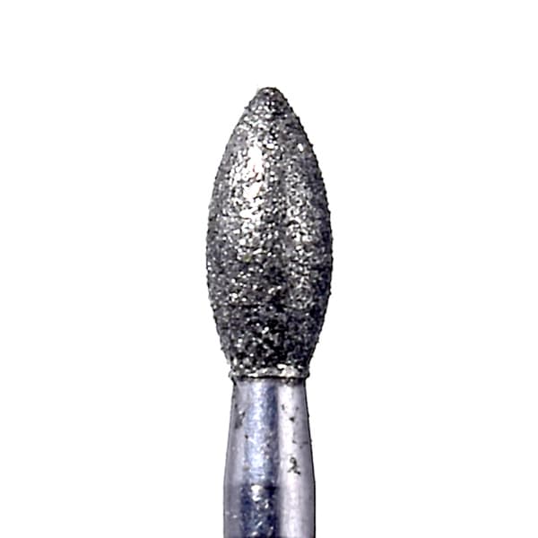 House Brand FG 368.023F Football Shaped Fine Grit Diamond Bur, 10/Pk - House Brand FG 368.023F Football Shaped, Fine Grit Diamond Burs, 10/Pk - Image 1