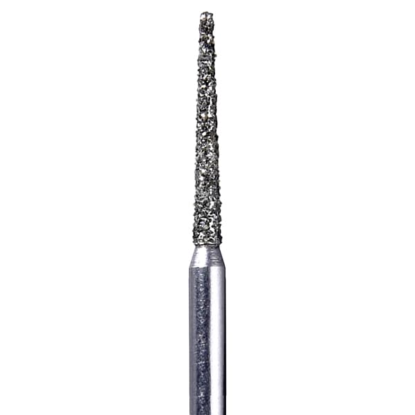 House Brand FG 850.012SC Round End Taper Diamond Bur, Super Coarse Grit, 10/Pk - House Brand FG 850.012SC Round End Taper, Super Coarse Grit Diamond Burs, 10/Pk - Image 1