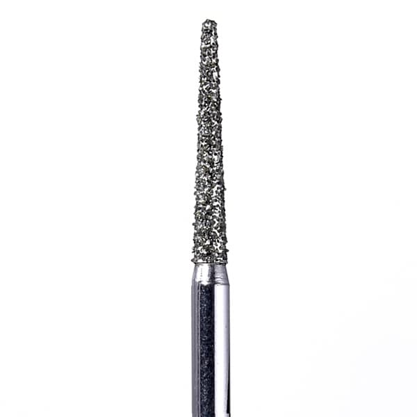 House Brand FG 850.014SC Round End Taper Diamond Bur, Super Coarse Grit, 10/Pk - House Brand FG 850.014SC Round End Taper, Super Coarse Grit Diamond Burs, 10/Pk - Image 1