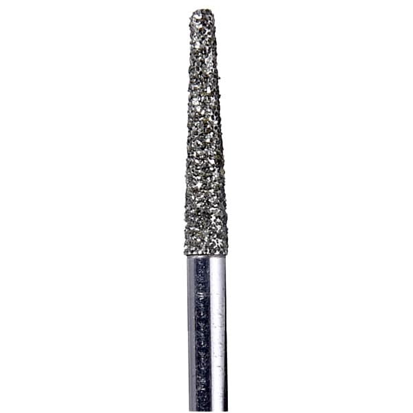 House Brand FG 850.018SC Round End Taper Diamond Bur, Super Coarse Grit, 10/Pk - House Brand FG 850.018SC Round End Taper, Super Coarse Grit Diamond Burs, 10/Pk - Image 1