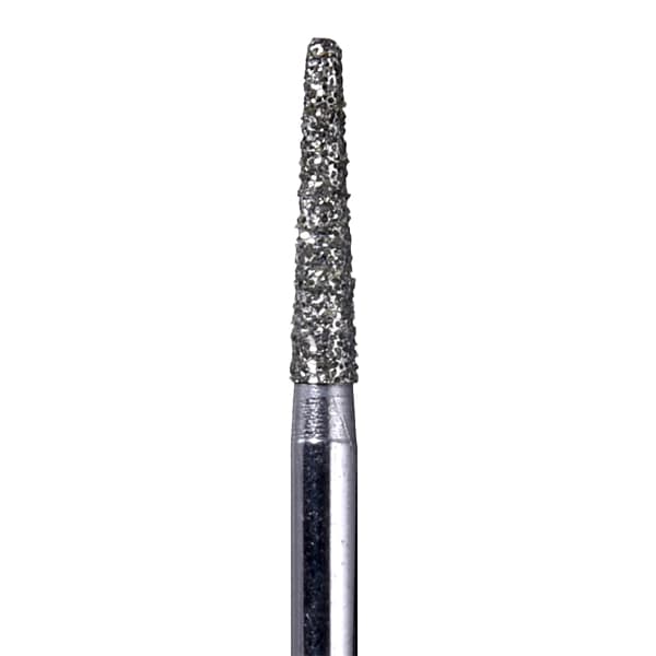 House Brand FG 856.016SC Round End Taper Diamond Bur, Super Coarse Grit, 10/Pk - House Brand FG 856.016SC Round End Taper, Super Coarse Grit Diamond Burs, 10/Pk - Image 1