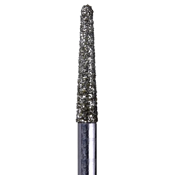 House Brand FG 856L.018SC Round End Taper Diamond Bur, Super Coarse Grit, 10/Pk - House Brand FG 856L.018SC Round End Taper, Super Coarse Grit Diamond Burs, 10/Pk - Image 1