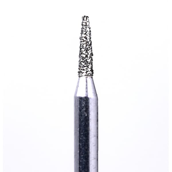 House Brand FG 860.010M Flame Shaped Medium Grit Diamond Bur, 10/Pk - House Brand FG 860.010M Flame Shaped, Medium Grit Diamond Burs, 10/Pk - Image 1