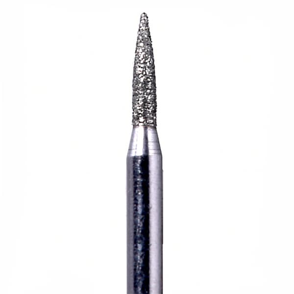 House Brand FG 860.012F Flame Shaped Fine Grit Diamond Bur, 10/Pk - House Brand FG 860.012F Flame Shaped, Fine Grit Diamond Burs, 10/Pk - Image 1