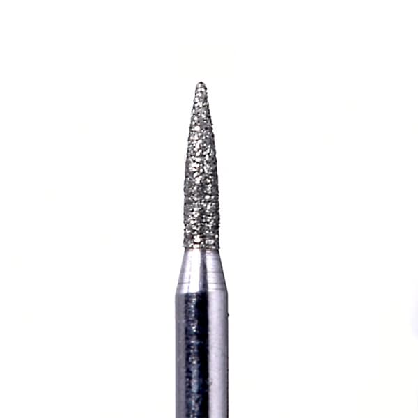 House Brand FG 861.012F Flame Shaped Fine Grit Diamond Bur, 10/Pk - House Brand FG 861.012F Flame Shaped, Fine Grit Diamond Burs, 10/Pk - Image 1