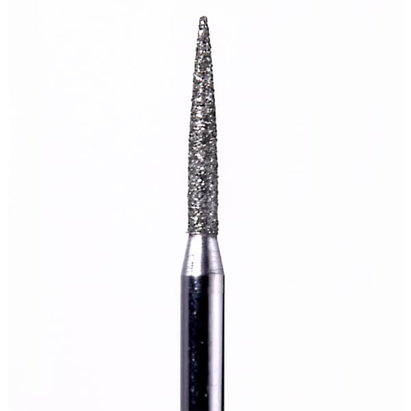 House Brand FG 862.012F Flame Shaped Fine Grit Diamond Bur, 10/Pk - House Brand FG 862.012F Flame Shaped, Fine Grit Diamond Burs, 10/Pk - Image 1