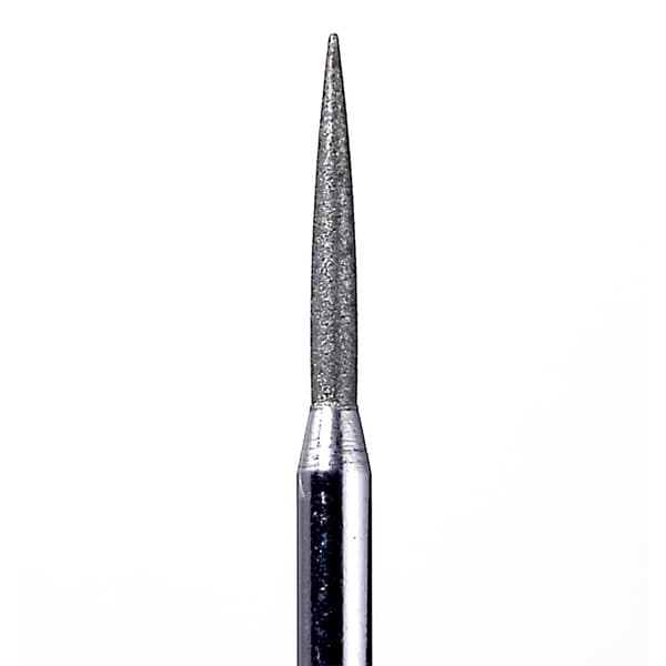 House Brand FG 862.012SF Flame Shaped Diamond Bur, Super Fine Grit, 10/Pk - House Brand FG 862.012SF Flame Shaped, Super Fine Grit Diamond Burs, 10/Pk - Image 1