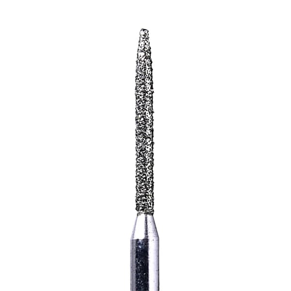 House Brand FG 863.010M Flame Shaped Medium Grit Diamond Bur, 10/Pk - House Brand FG 863.010M Flame Shaped, Medium Grit Diamond Burs, 10/Pk - Image 1
