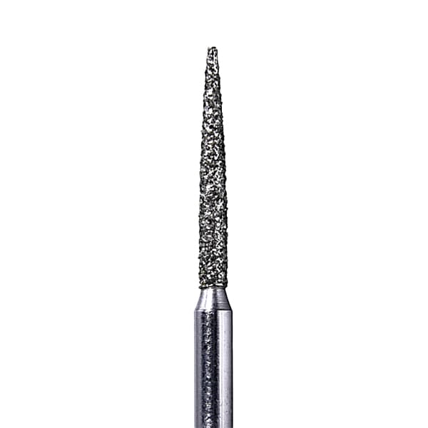 House Brand FG 863.012M Flame Shaped Medium Grit Diamond Bur, 10/Pk - House Brand FG 863.012M Flame Shaped, Medium Grit Diamond Burs, 10/Pk - Image 1