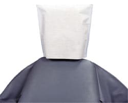House Brand 10" x 10" White Tissue/Poly Head Rest Covers, Box of 500 - House Brand 10" x 10" White Tissue/Poly Head Rest Covers, Box of 500 Covers - Image 1