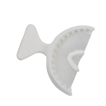 House Brand Anterior Bite Registration/Impression Trays, Plastic with Non-Tear Mesh, Box of 30, with ID Label Sticker - House Brand Anterior Bite Registration/Impression Trays, Plastic - Image 1