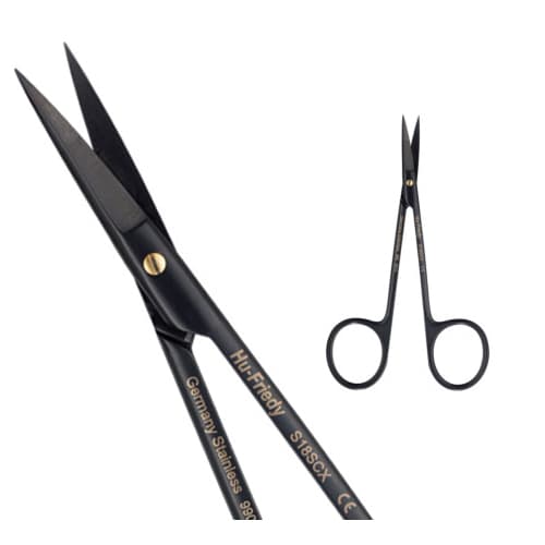 Hu-Friedy Black Line Iris Curved/Delicate Super-Cut Scissors, 4.5", S18SCX thumbnail 7