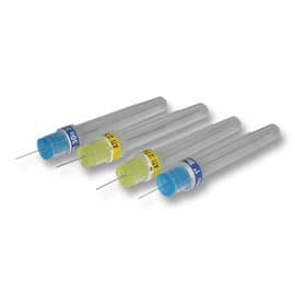 ATI Dental Needle 27 Gauge Short 25 mm, Plastic Hub, Yellow, 100/Pk - ATI Dental Needle 27ga Short 25 mm 100/Pk. Plastic Hub, Yellow - Image 1