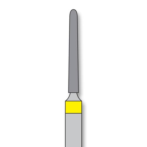 iSmile FG #850.012 XF Round End Taper Diamond Bur, X-Fine Grit, 1.2/0.8 mm Head, 10.0 mm Head Length, 5/Pk - iSmile FG # 850.012 XF Round End Taper, 5/pk. High quality, multi-use diamond - Image 1