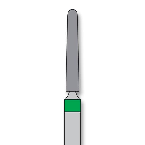 iSmile FG # 850.016 C Round End Taper Diamond Bur, Coarse Grit, 1.6/1.0 mm Head, 10.0 mm Head Length, 5/Pk - iSmile FG # 850.016 C Round End Taper, 5/pk. High quality, multi-use diamond - Image 1