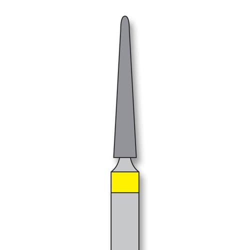 iSmile FG #850N.016 XF Round End Taper Diamond Bur, X-Fine Grit, 5/Pk - iSmile FG # 850N.016 XF Round End Taper, 5/pk. High quality, multi-use diamond - Image 1