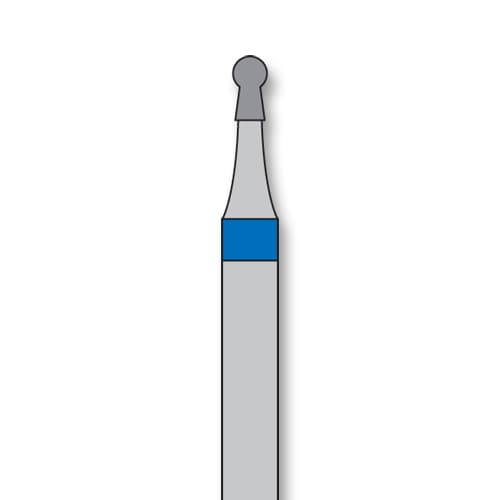 iSmile FG #802.012 M Round Diamond Bur with Collar, Medium Grit, 1.2 mm Head, 5/Pk - iSmile FG # 802.012 M Round with Collar, 5/pk. High quality, multi-use diamond - Image 1