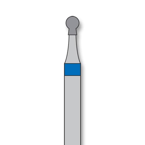 Vakker FG #802.018 Medium Grit Round with Collar Diamond Bur, 10/Pk - Vakker FG #802.018 Medium Grit Round with Collar Diamond Bur, 10/Pk - Image 1