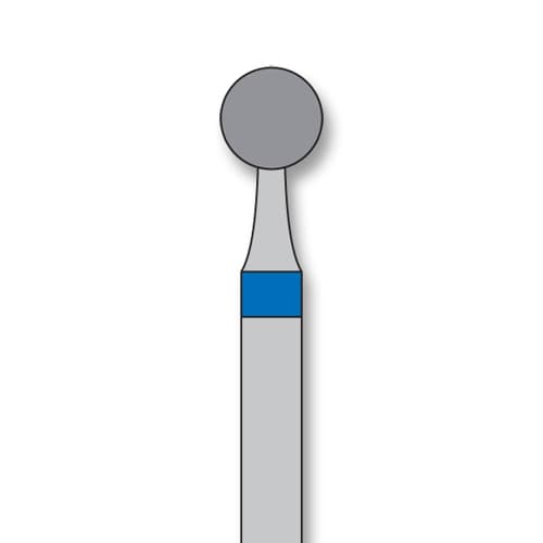 iSmile FG #801.033 M Round Diamond Bur, Medium Grit, 3.3 mm Head, 5/Pk - iSmile FG # 801.033 M Round, 5/pk. High quality, multi-use diamond burs - Image 1