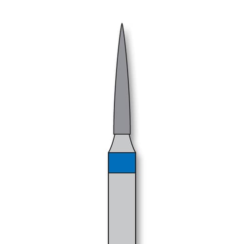 iSmile FG #888.012 M Flame Diamond Bur, Multi-Use, 1.2 mm Head, 8.0 mm Length, 5/Pk - iSmile FG #888.012 M Flame, 5/pk. High quality, multi-use diamond burs - Image 1