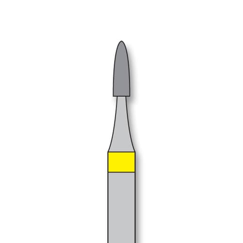 iSmile FG #860.012 XF Flame Diamond Bur, Extra Fine Grit, 5/Pk - iSmile FG # 860.012 XF Flame, 5/pk. High quality, multi-use diamond burs - Image 1