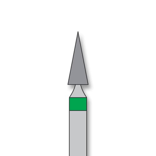 iSmile FG # 852.023 C Needle Diamond Bur, Coarse Grit, 2.3 mm Head, 5/Pk - iSmile FG # 852.023 C Needle, 5/pk. High quality, multi-use diamond burs - Image 1
