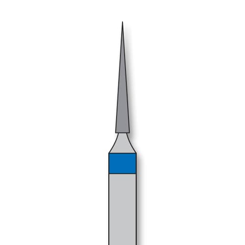 iSmile FG #858.010 M Needle Diamond Bur, Medium Grit, 1.0 mm Tip, 8.0 mm Head, 5/Pk - iSmile FG # 858.010 M Needle, 5/pk. High quality, multi-use diamond burs - Image 1