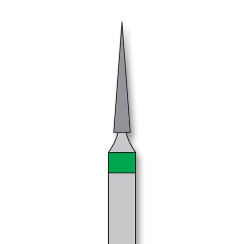 iSmile FG #858.012 C Needle Diamond Bur, Coarse Grit, 1.2 mm Head, 8.0 mm Length, 5/Pk - iSmile FG # 858.012 C Needle, 5/pk. High quality, multi-use diamond burs - Image 1