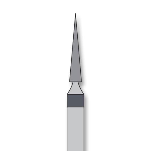 iSmile FG #858.014 SC Needle Diamond Bur, Super Coarse, 1.4 mm Head/Tip, 8.0 mm Head Length, 5/Pk - iSmile FG # 858.014 SC Needles, 5/pk. High quality, multi-use diamond burs - Image 1