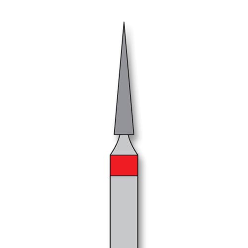 iSmile FG #858.014 F Needle Diamond Bur, Fine Grit, 1.4 mm Head, 8.0 mm Length, 5/Pk - iSmile FG # 858.014 F Needle, 5/pk. High quality, multi-use diamond burs - Image 1