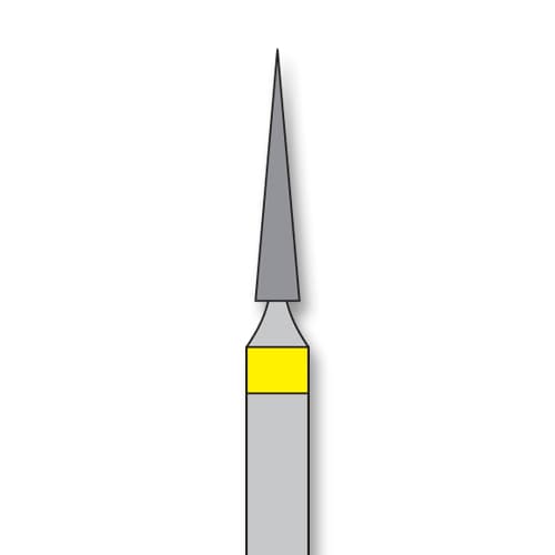 iSmile FG #858.014 XF Needle Diamond Bur, X-Fine Grit, 1.4 mm Head, 8.0 mm Length, 5/Pk - iSmile FG # 858.014 XF Needles, 5/pk. High quality, multi-use diamond burs - Image 1