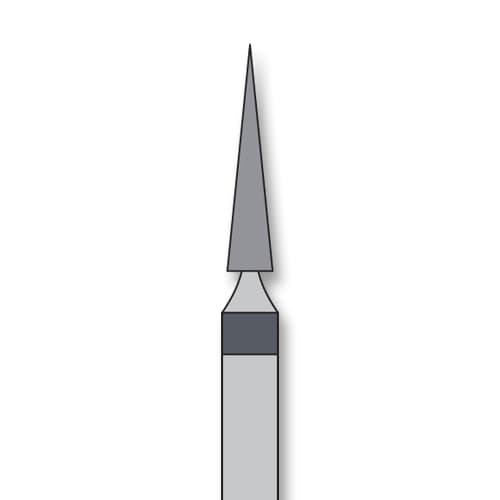 iSmile FG #858.016 SC Needle Diamond Bur, Super Coarse, 1.6 mm Head/Tip, 8.0 mm Head Length, 5/Pk - iSmile FG # 858.016 SC Needles, 5/pk. High quality, multi-use diamond burs - Image 1