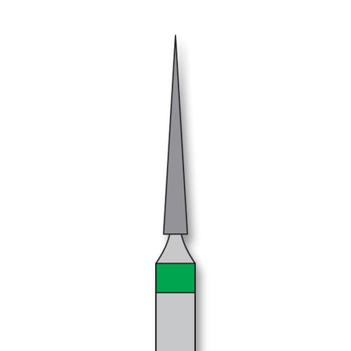 iSmile FG #859.012 C Needle Diamond Bur, Coarse Grit, 1.2 mm Head, 10.0 mm Length, 5/Pk - iSmile FG # 859.012 C Needle, 5/pk. High quality, multi-use diamond burs - Image 1