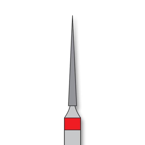 iSmile FG #859.010 F Needle Diamond Bur, Fine Grit, 1.0 mm Head, 11.0 mm Length, 5/Pk - iSmile FG # 859.010 F Needle, 5/pk. High quality, multi-use diamond burs - Image 1