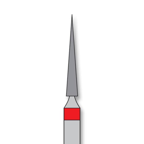 iSmile FG #859.014 F Needle Diamond Bur, Fine Grit, 1.4 mm Head, 10.0 mm Head Length, 5/Pk - iSmile FG # 859.014 F Needle, 5/pk. High quality, multi-use diamond burs - Image 1