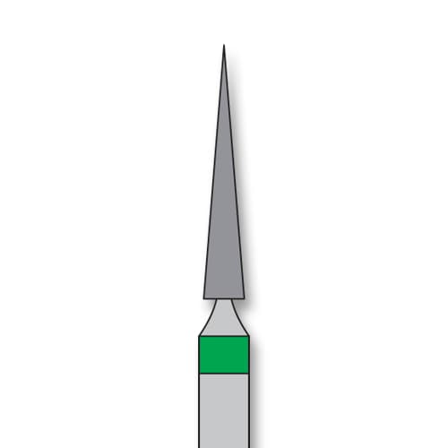 iSmile FG #859.016 C Needle Diamond Bur, Coarse Grit, 1.6 mm Head, 10.0 mm Length, 5/Pk - iSmile FG # 859.016 C Needle, 5/pk. High quality, multi-use diamond burs - Image 1
