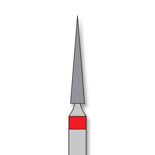 iSmile FG #859.016 F Needle Diamond Bur, Fine Grit, 1.6 mm Head, 10.0 mm Head Length, 5/Pk - iSmile FG # 859.016 F Needle, 5/pk. High quality, multi-use diamond burs - Image 1
