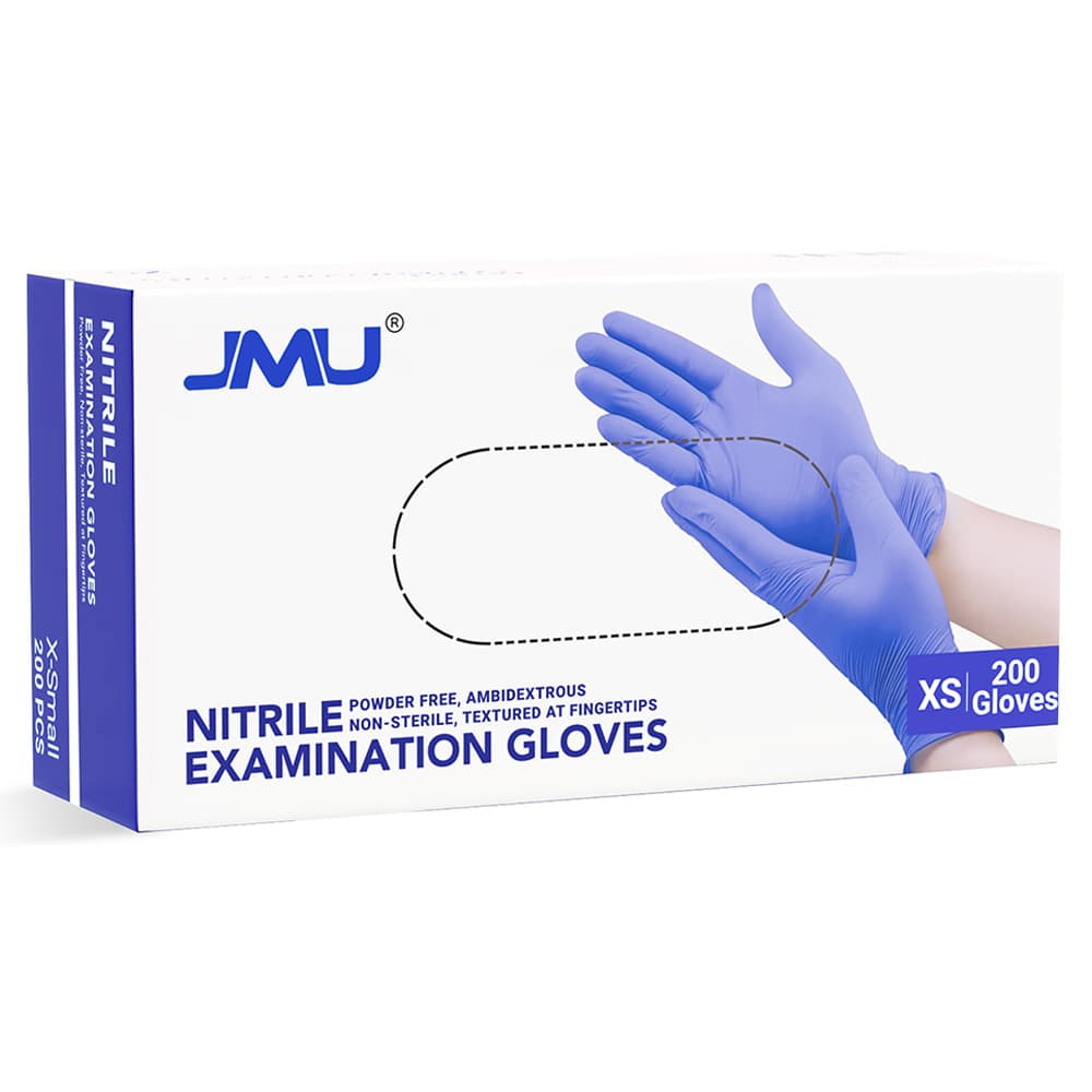 JMU Nitrile Exam Gloves, Powder Free, X-Small, Violet Blue, 1200/Box - JMU Nitrile Exam Gloves, Powder Free, X-Small, Violet Blue, 1200/Pk - Image 1