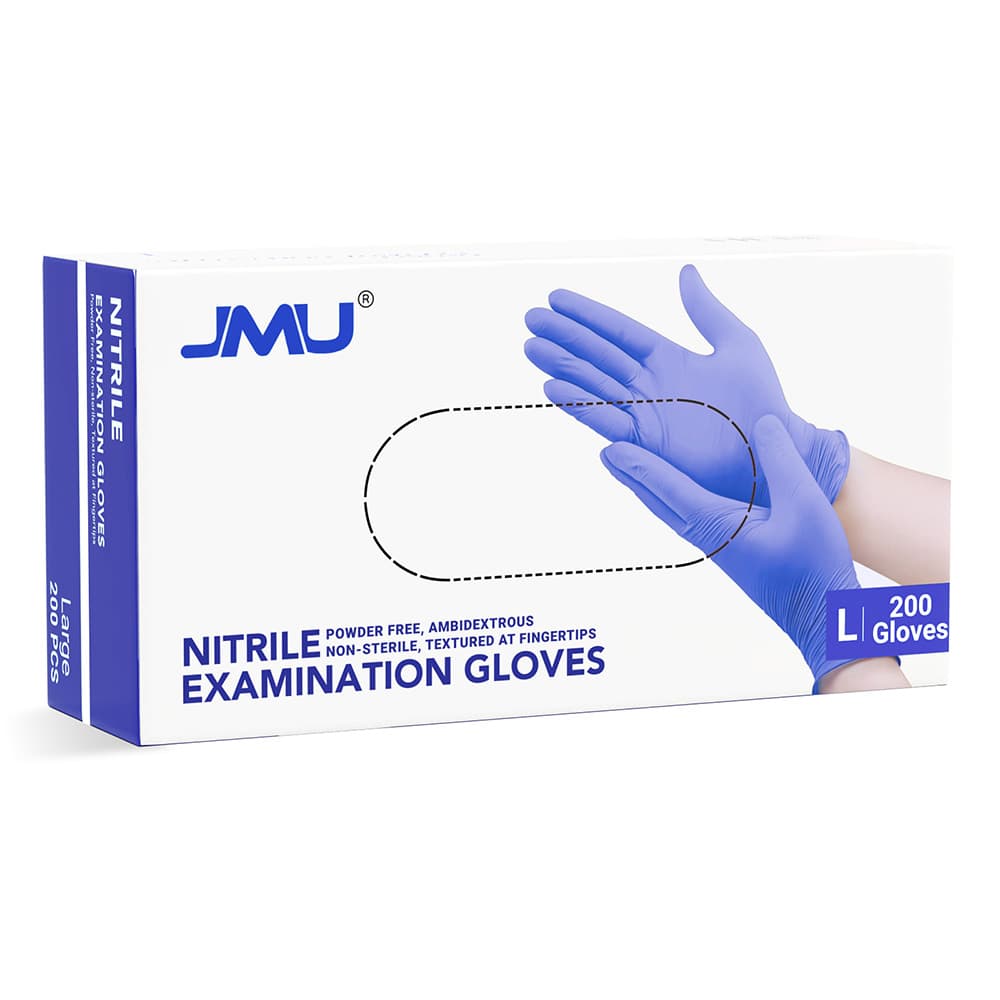 JMU Nitrile Exam Gloves, Powder Free, Large, Violet Blue, 1200/Box - JMU Nitrile Exam Gloves, Powder Free, Large, Violet Blue, 1200/Pk - Image 1