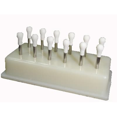 JSP RD1 Arkansas Stone, 1/16" FG, Round, White, Mounted, Aluminum Oxide, 12/Pk - JSP RD1 Arkansas Stone - 1/16" FG, Round, White, Mounted 12/Pk. Aluminum Oxide - Image 1