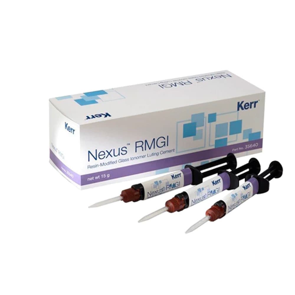 Kerr Nexus RMGI Glass Ionomer Luting Cement, Dual-Mix Syringe Kit, Translucent White, 3 x 5 g Syringes, 24 Tips, 35640 thumbnail 21